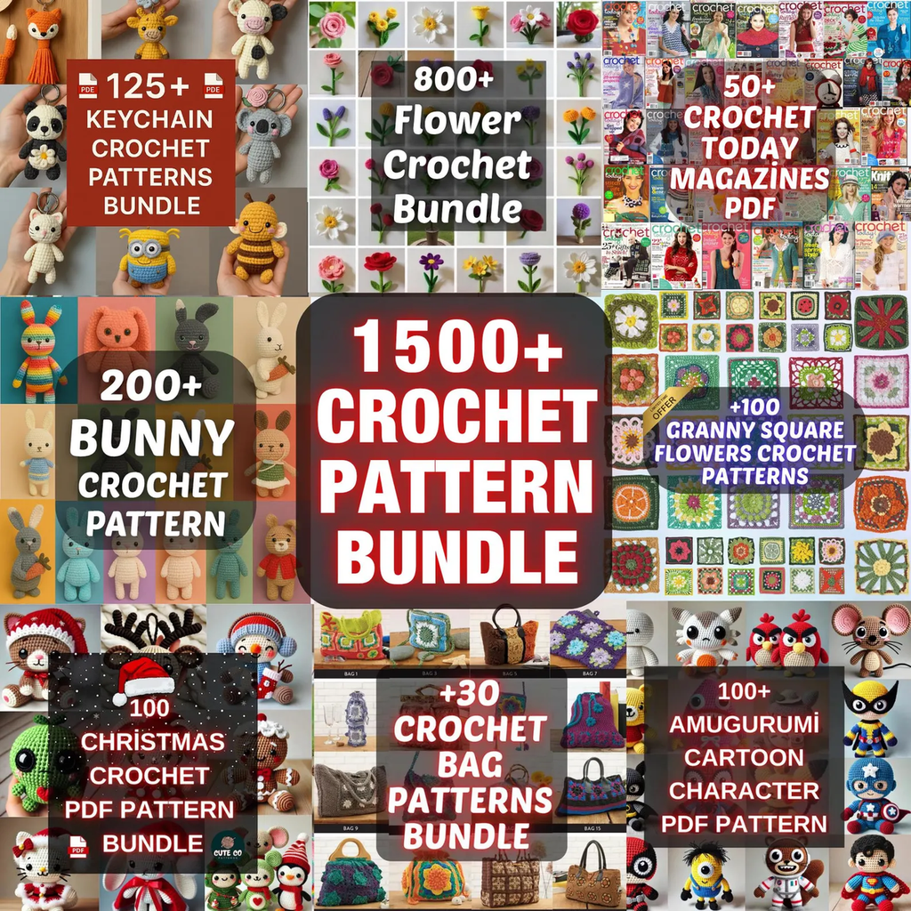 🧶 1500+ Cozy Crochet Pattern Bundle